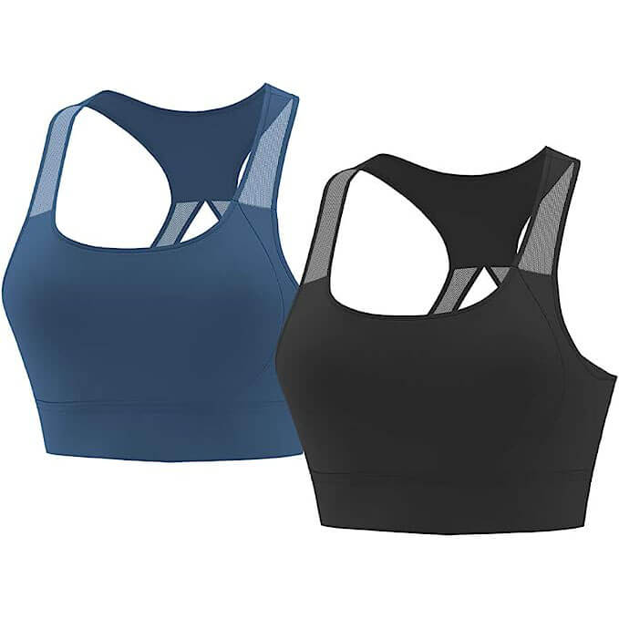 FLYSHION 運動內衣組_黑+藍