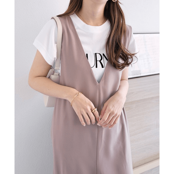 後背結帶設計柔滑吊帶褲_灰