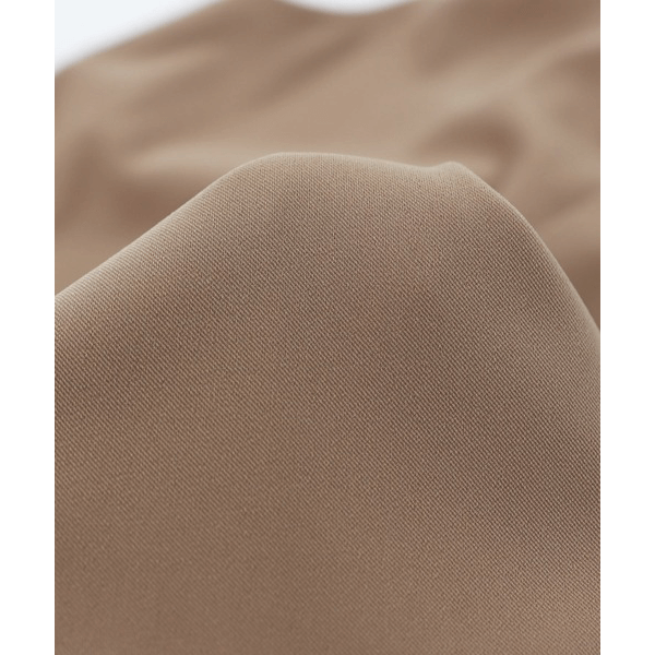 後背結帶設計柔滑吊帶褲_摩卡