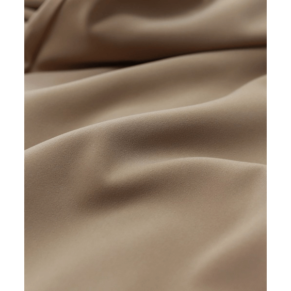 後背結帶設計柔滑吊帶褲_摩卡