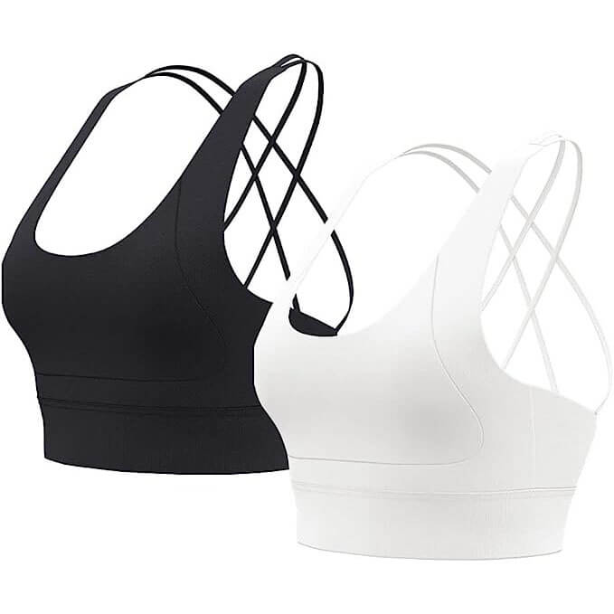 FLYSHION 運動內衣組_白+黑