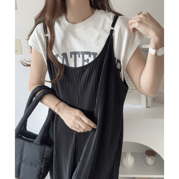 天竺棉圓弧下擺設計上衣_米白