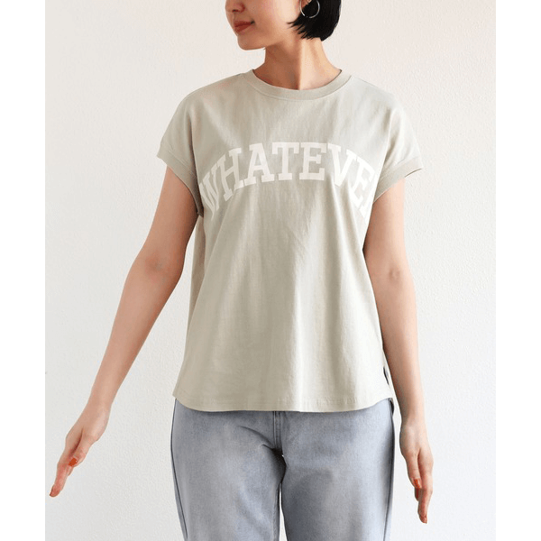 天竺棉圓弧下擺設計上衣_淡綠