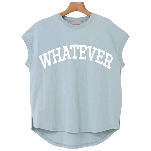 天竺棉圓弧下擺設計上衣_淡藍