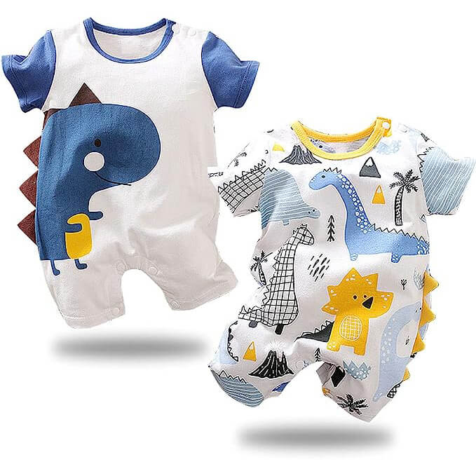 miniGray 嬰兒衣服(兩套組)_2 件恐龍