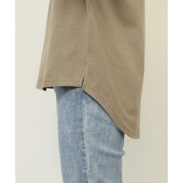 字母刺繡 法式袖 短T(褐X黑)