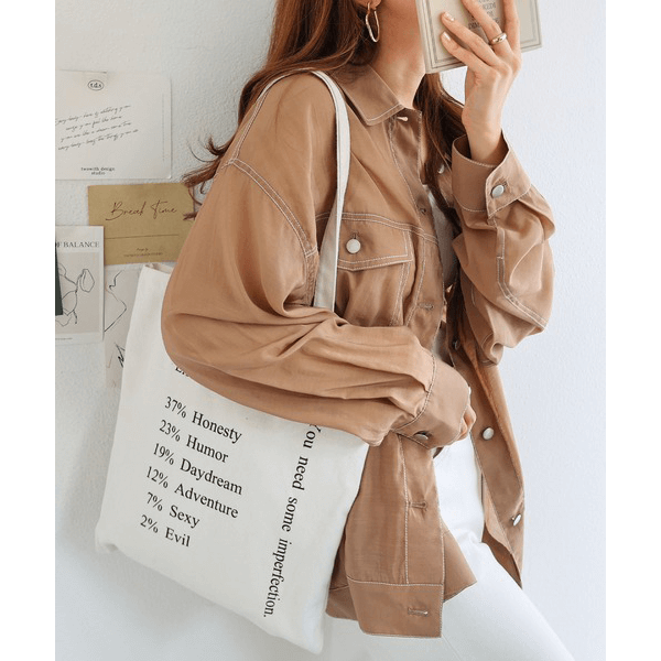 男友風寬鬆牛仔透膚襯衫_褐色