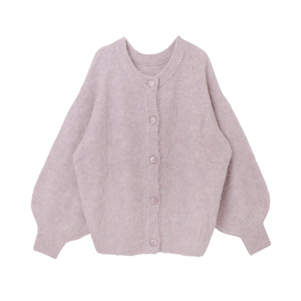前後可穿2way毛針織開衫_薰衣草